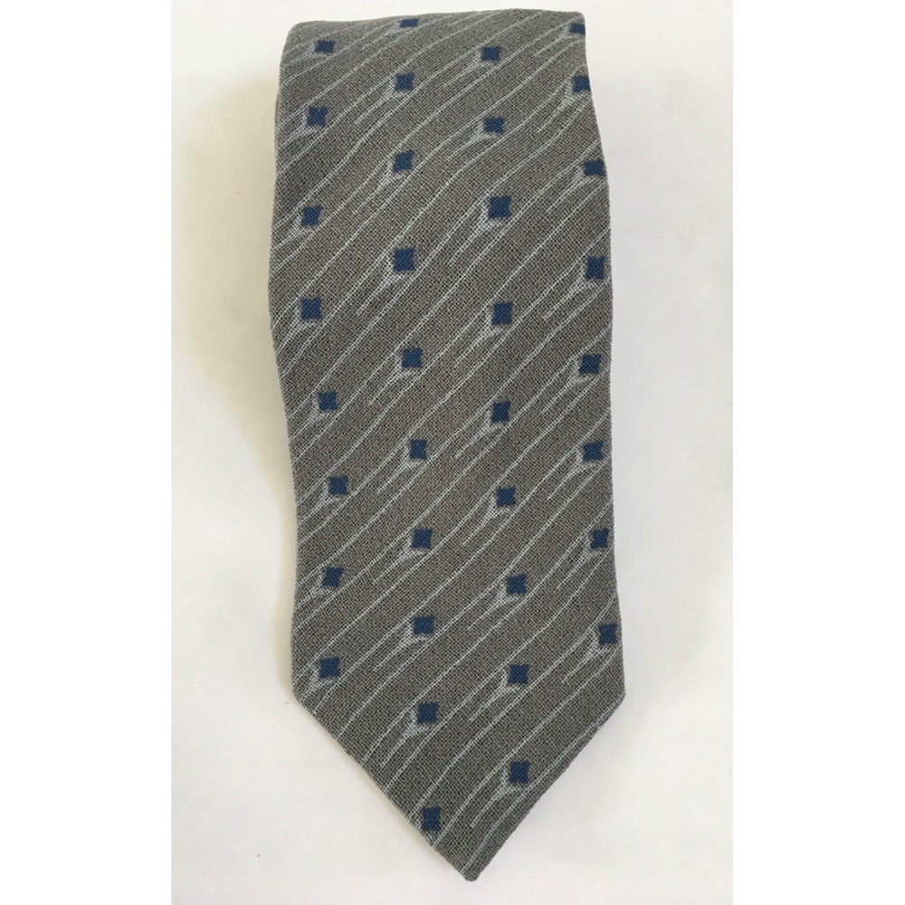 Armani Collezioni Mens Geometric Woven Tie Made In Italy